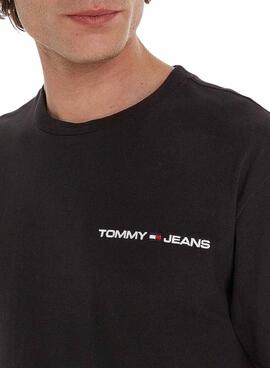 Camiseta Tommy Jeans Linear Negro para Hombre