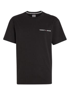 Camiseta Tommy Jeans Linear Negro para Hombre