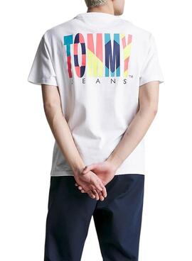 Camiseta Tommy Jeans Archive Blanco para Hombre