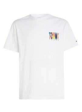 Camiseta Tommy Jeans Archive Blanco para Hombre