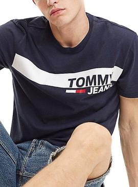 Camiseta Tommy Jeans Essential Box Marino Hombre