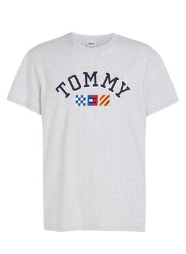 Camiseta Tommy Jeans Sailing Gris para Hombre