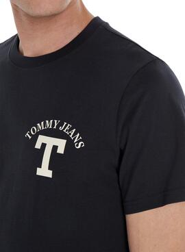 Camiseta Tommy Jeans Letter Marino para Hombre