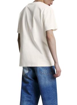 Camiseta Tommy Jeans TJ Beige para Hombre