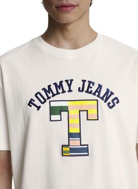 Camiseta Tommy Jeans TJ Beige para Hombre