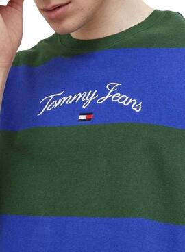 Camiseta Tommy Jeans Serif Marino para Hombre