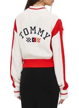 Chaqueta Tommy Jeans Bomber Blanco para Mujer