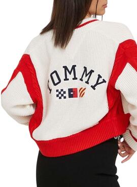 Chaqueta Tommy Jeans Bomber Blanco para Mujer