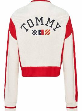 Chaqueta Tommy Jeans Bomber Blanco para Mujer