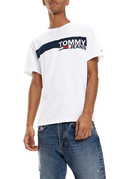 Camiseta Tommy Jeans Essential Box Logo Blanco 