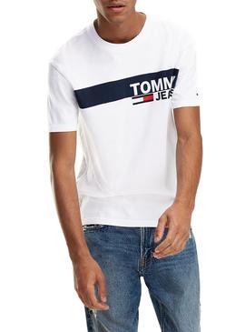Camiseta Tommy Jeans Essential Box Logo Blanco 