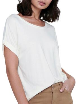 Camiseta Only Moster Blanco Crudo para Mujer