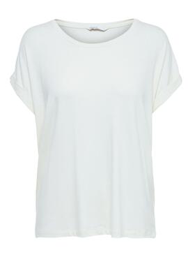 Camiseta Only Moster Blanco Crudo para Mujer