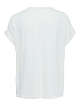 Camiseta Only Moster Blanco Crudo para Mujer