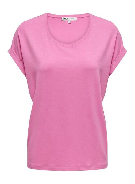 Camiseta Only Moster Rosa para Mujer