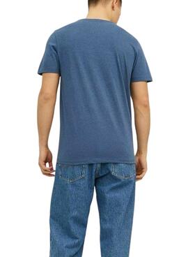 Camiseta Jack and Jones Logo Azul para Hombre