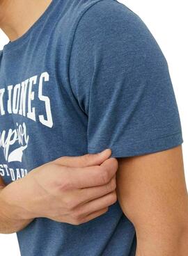 Camiseta Jack and Jones Logo Azul para Hombre
