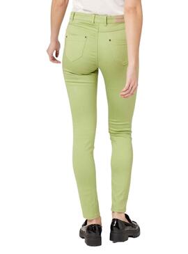 Pantalon Naf Naf Verde Manzana para Mujer
