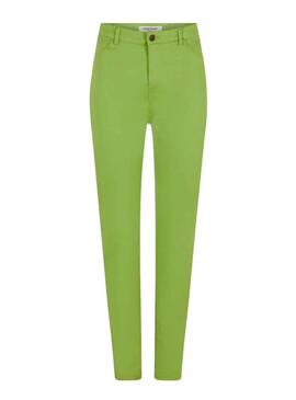 Pantalon Naf Naf Verde Manzana para Mujer