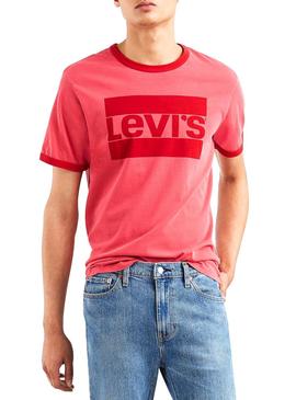 Camiseta Levis Ringer Rojo