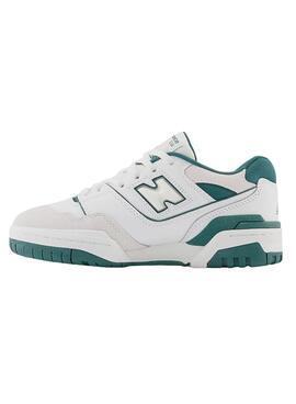 Zapatillas New Balance 550 Blanco Verde Para Niños