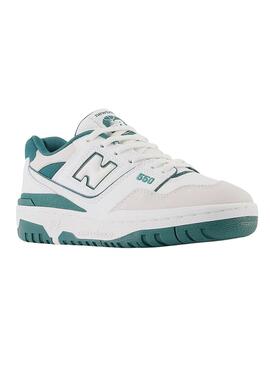 Zapatillas New Balance 550 Blanco Verde Para Niños