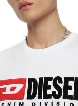 Camiseta Diesel T-Just Division LS Blanco Hombre