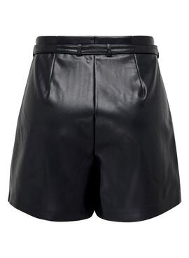 Shorts Only Heidi Polipiel Negro Para Mujer