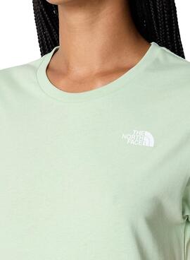 Camiseta The North Face Simple Dome Verde Mujer