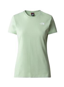Camiseta The North Face Simple Dome Verde Mujer