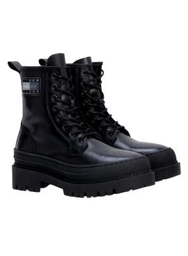 Botines Tommy Jeans Foxing Iel Negro Para Mujer