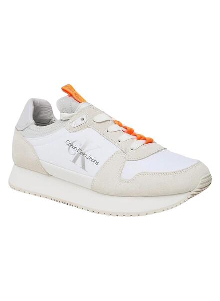 Calvin Klein Jeans - Zapatillas Blancas para Hombre - Retro Runner White