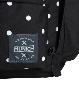 Mochila Munich Cour Estampado Lunares Negro