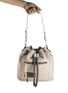 Bolso Munich Deep Bucket Beige Para Mujer