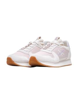 Zapatillas Calvin Klein Runner Sock Beige Mujer