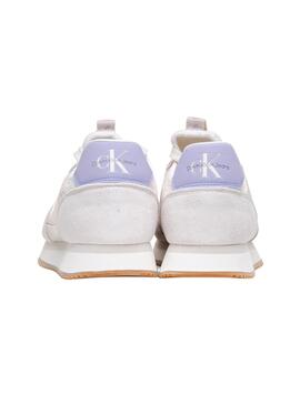 Zapatillas Calvin Klein Runner Sock Beige Mujer