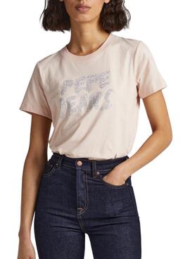 Camiseta Pepe Jeans Bria Rosa Para Mujer