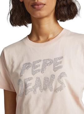 Camiseta Pepe Jeans Bria Rosa Para Mujer