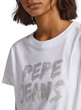 Camiseta Pepe Jeans Bria Blanco Para Mujer