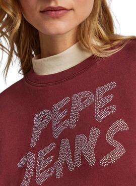 Sudadera Pepe Jeans Bailey Granate Para Mujer