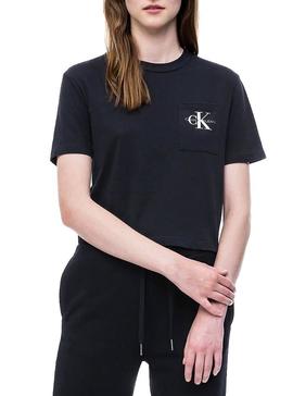 Camiseta Clavin Klein Jeans Cropped Monogram Mujer