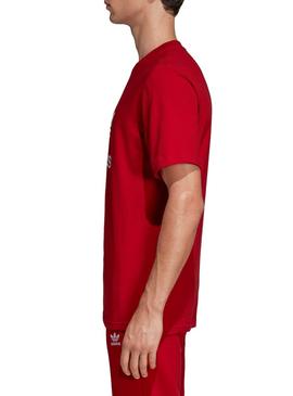 Camiseta Adidas Trefoil Rojo Hombre