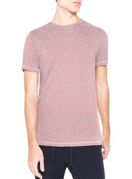 Camiseta Antony Morato Righe Rojo