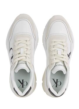 Zapatillas Calvin Klein Piel Wedge Blanco Mujer