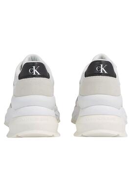 Zapatillas Calvin Klein Piel Wedge Blanco Mujer