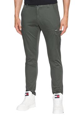 Pantalón Tommy Jeans Scanton Cargo Verde Hombre