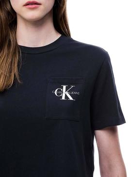 Camiseta Clavin Klein Jeans Cropped Monogram Mujer