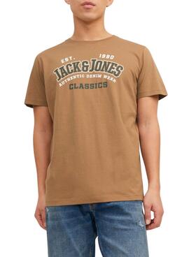 Camiseta Jack And Jones Marrón para Hombre