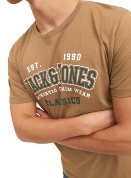 Camiseta Jack And Jones Marrón para Hombre