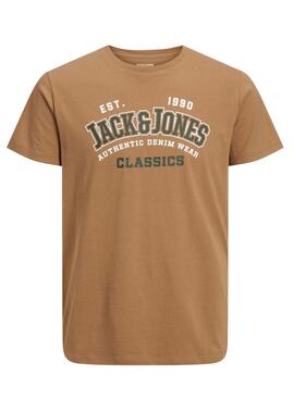 Camiseta Jack And Jones Marrón para Hombre